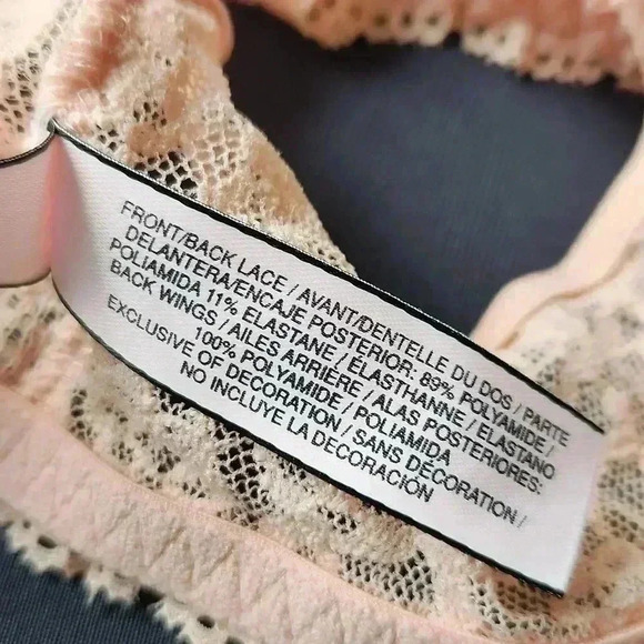 VICTORIA'S SECRET Peach Lace Racerback Bralette Bra sz M - Picture 12 of 13